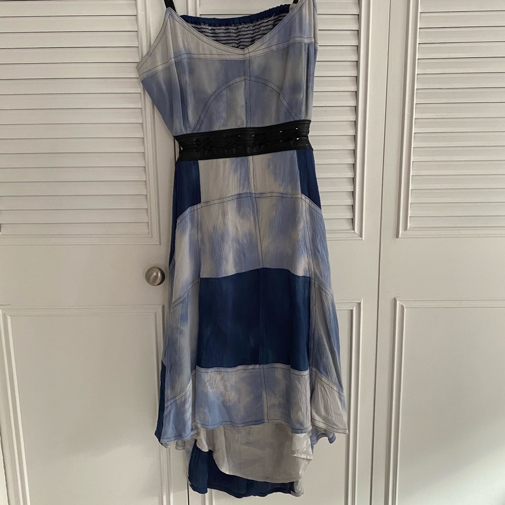 Patchwork Blue Dress